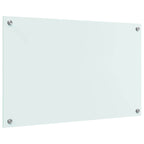 Kitchen Backsplash White 80 x 50 cm Tempered Glass