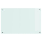 Kitchen Backsplash White 80 x 50 cm Tempered Glass