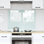Kitchen Backsplash White 80 x 60 cm Tempered Glass