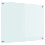 Kitchen Backsplash White 80 x 60 cm Tempered Glass