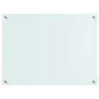 Kitchen Backsplash White 80 x 60 cm Tempered Glass