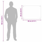 Kitchen Backsplash White 80 x 60 cm Tempered Glass