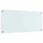 Kitchen Backsplash White 90 x 40 cm Tempered Glass