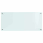 Kitchen Backsplash White 90 x 40 cm Tempered Glass