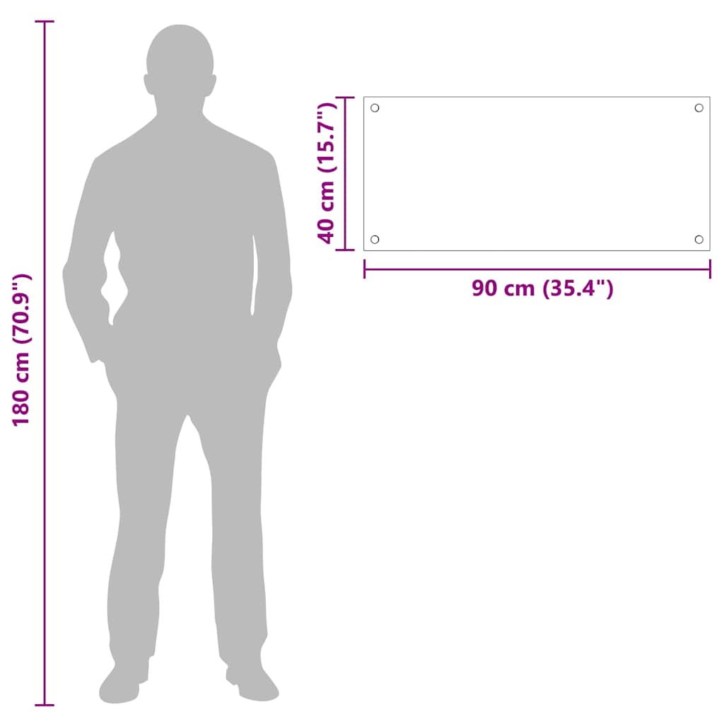 Kitchen Backsplash White 90 x 40 cm Tempered Glass