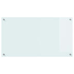 Kitchen Backsplash White 90 x 50 cm Tempered Glass