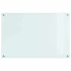 Kitchen Backsplash White 90 x 60 cm Tempered Glass