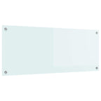 Kitchen Backsplash White 100 x 40 cm Tempered Glass