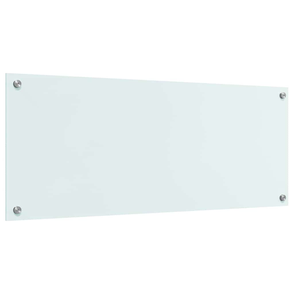 Kitchen Backsplash White 100 x 40 cm Tempered Glass