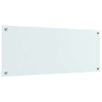 Kitchen Backsplash White 100 x 40 cm Tempered Glass