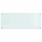 Kitchen Backsplash White 100 x 40 cm Tempered Glass