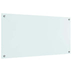 Kitchen Backsplash White 100 x 50 cm Tempered Glass