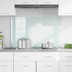 Kitchen Backsplash White 100 x 60 cm Tempered Glass
