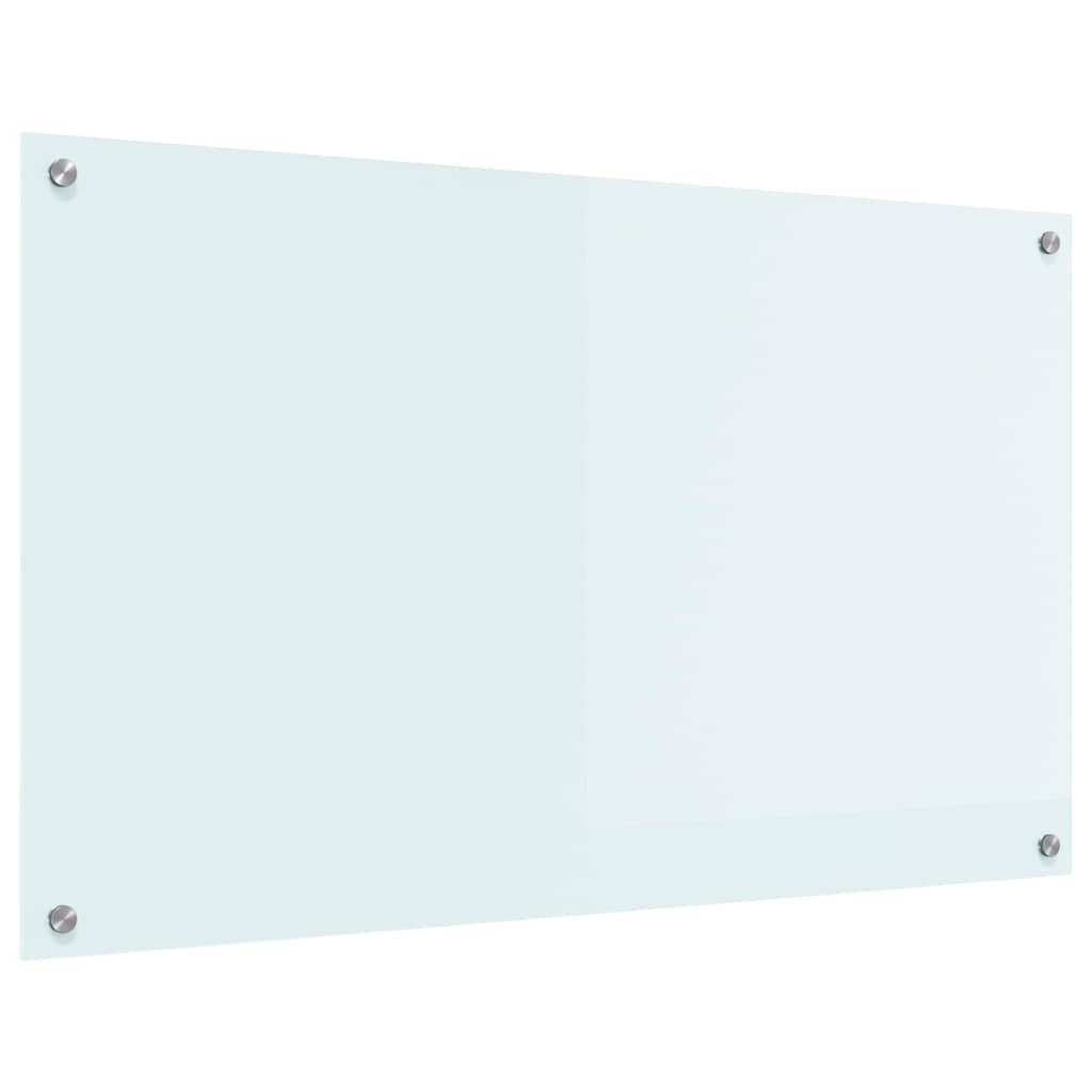 Kitchen Backsplash White 100 x 60 cm Tempered Glass