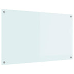 Kitchen Backsplash White 100 x 60 cm Tempered Glass