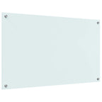 Kitchen Backsplash White 100 x 60 cm Tempered Glass