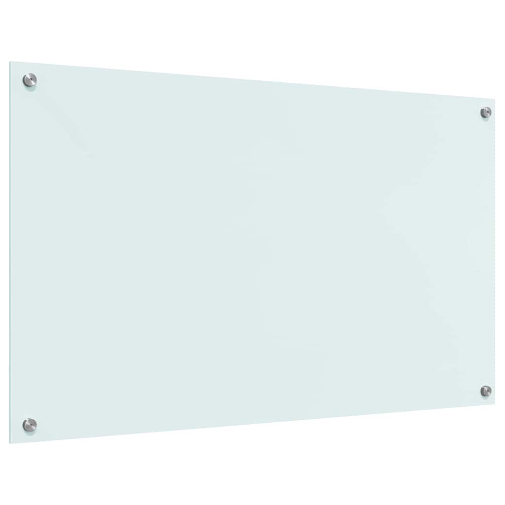 Kitchen Backsplash White 100 x 60 cm Tempered Glass