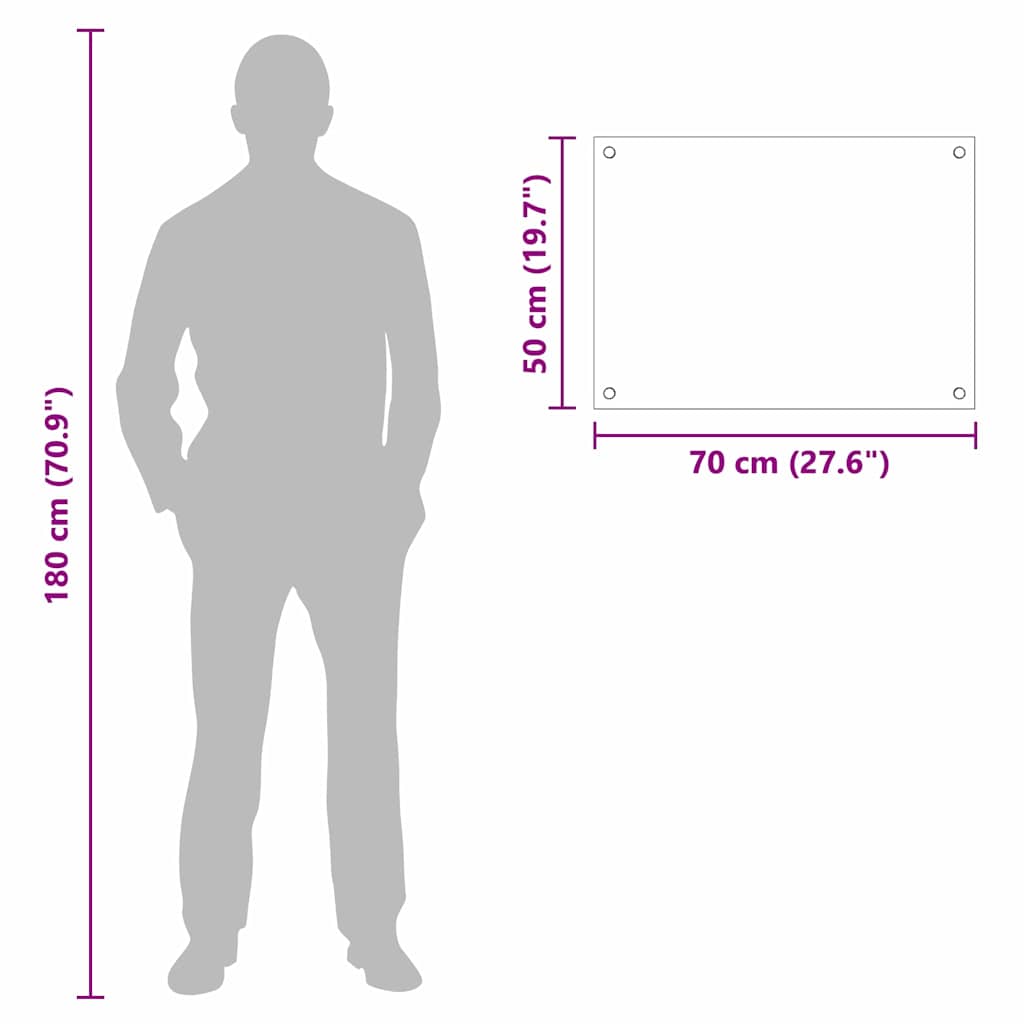 Kitchen Backsplash Transparent 70 x 50 cm Tempered Glass