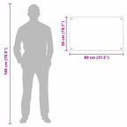 Kitchen Backsplash Transparent 80 x 50 cm Tempered Glass