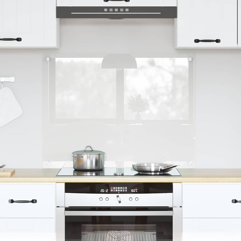 Kitchen Backsplash Transparent 80 x 60 cm Tempered Glass
