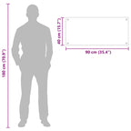 Kitchen Backsplash Transparent 90 x 40 cm Tempered Glass