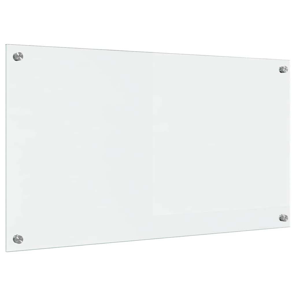 Kitchen Backsplash Transparent 90 x 50 cm Tempered Glass