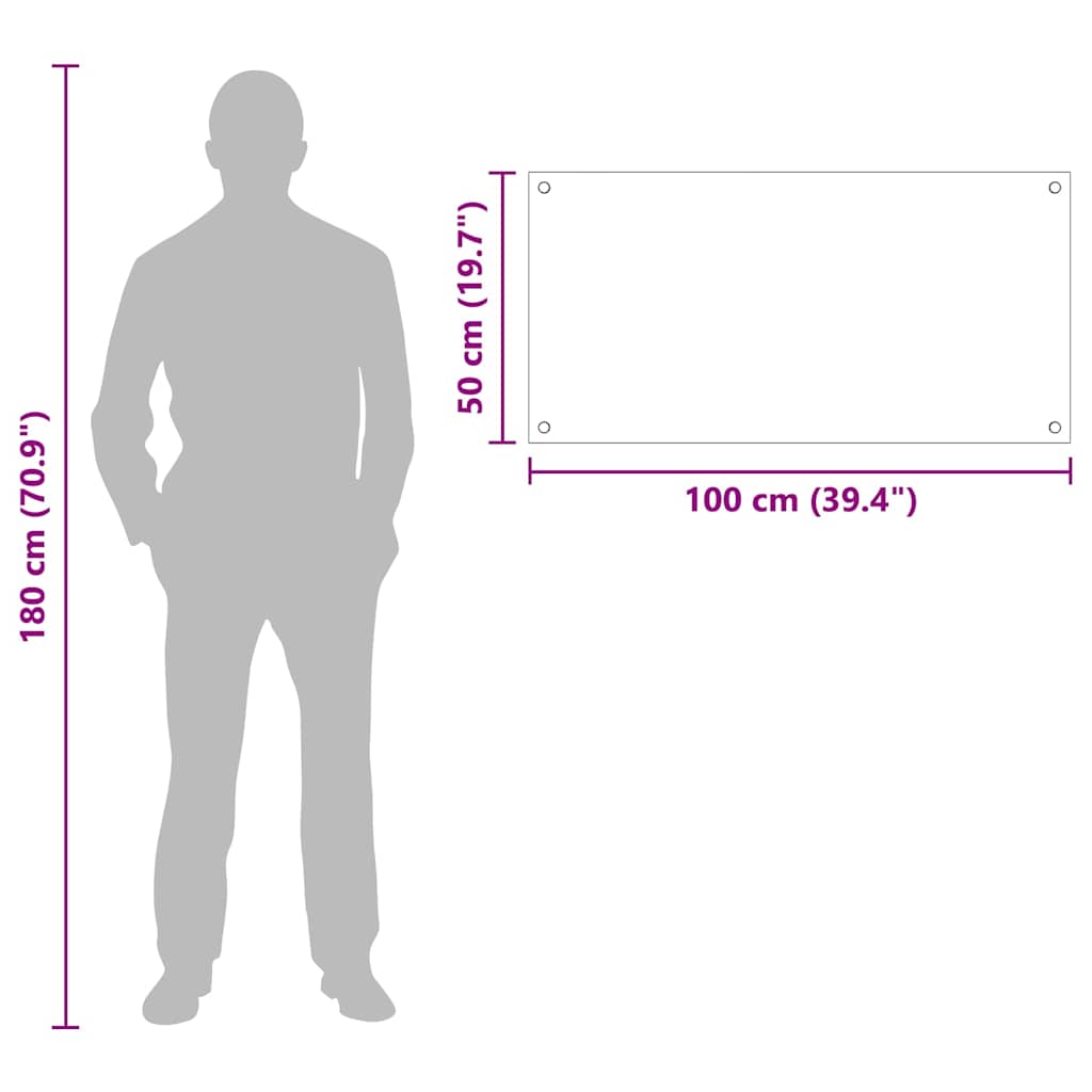 Kitchen Backsplash Transparent 100 x 50 cm Tempered Glass