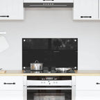 Kitchen Backsplash Black 70 x 40 cm Tempered Glass