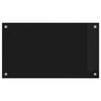 Kitchen Backsplash Black 70 x 40 cm Tempered Glass