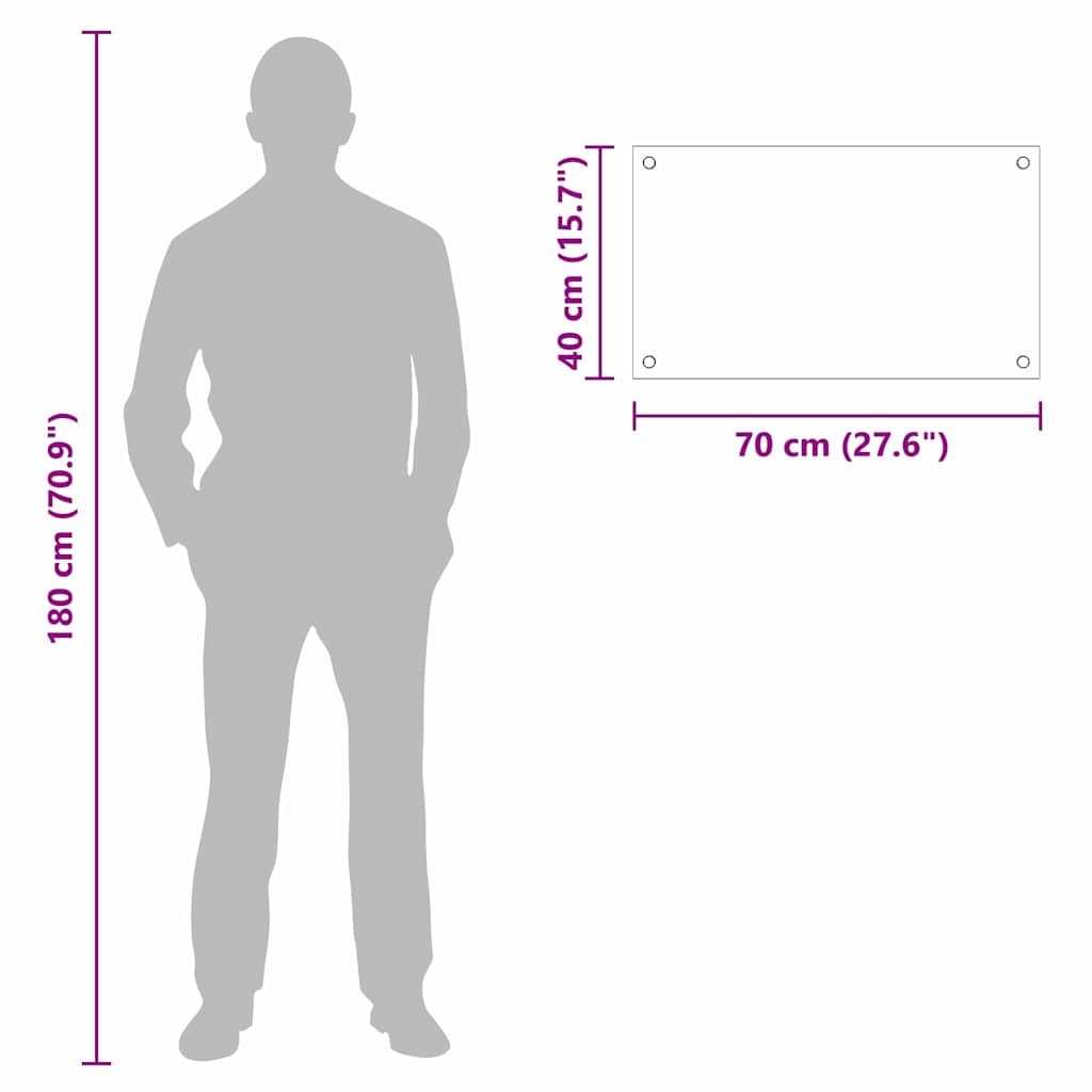 Kitchen Backsplash Black 70 x 40 cm Tempered Glass