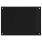 Kitchen Backsplash Black 70 x 50 cm Tempered Glass