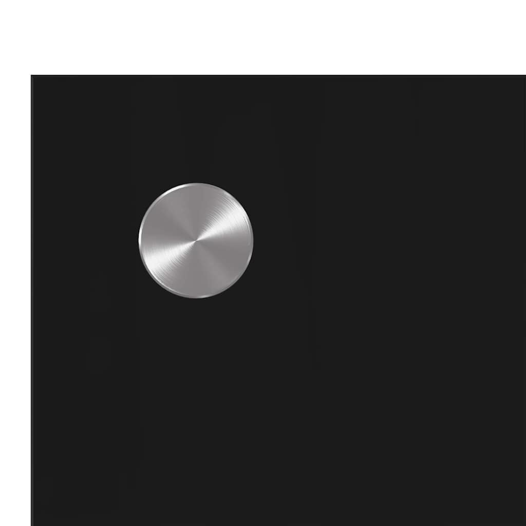 Kitchen Backsplash Black 70 x 60 cm Tempered Glass