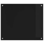 Kitchen Backsplash Black 70 x 60 cm Tempered Glass