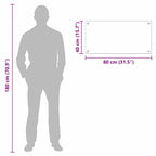 Kitchen Backsplash Black 80 x 40 cm Tempered Glass