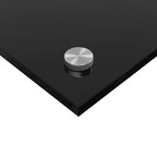 Kitchen Backsplash Black 80 x 50 cm Tempered Glass