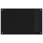 Kitchen Backsplash Black 80 x 50 cm Tempered Glass