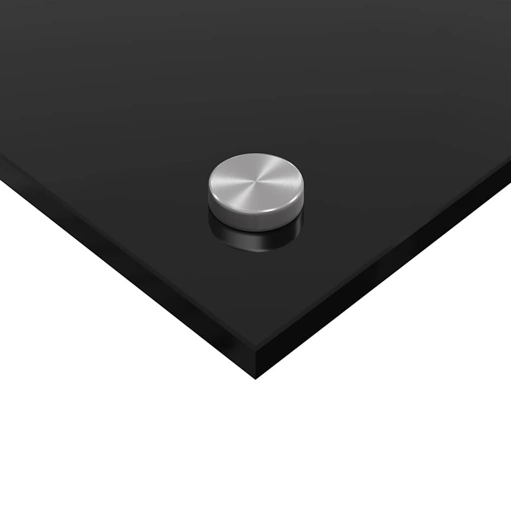 Kitchen Backsplash Black 90 x 40 cm Tempered Glass