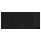 Kitchen Backsplash Black 90 x 40 cm Tempered Glass