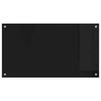 Kitchen Backsplash Black 90 x 50 cm Tempered Glass