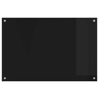 Kitchen Backsplash Black 90 x 60 cm Tempered Glass