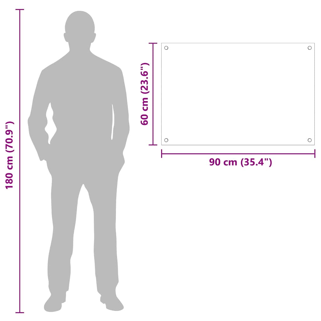 Kitchen Backsplash Black 90 x 60 cm Tempered Glass