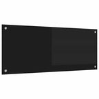 Kitchen Backsplash Black 100 x 40 cm Tempered Glass