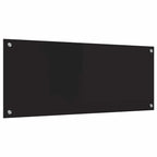 Kitchen Backsplash Black 100 x 40 cm Tempered Glass