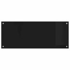 Kitchen Backsplash Black 100 x 40 cm Tempered Glass