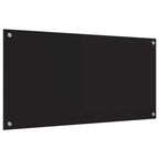Kitchen Backsplash Black 100 x 50 cm Tempered Glass