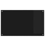 Kitchen Backsplash Black 100 x 60 cm Tempered Glass