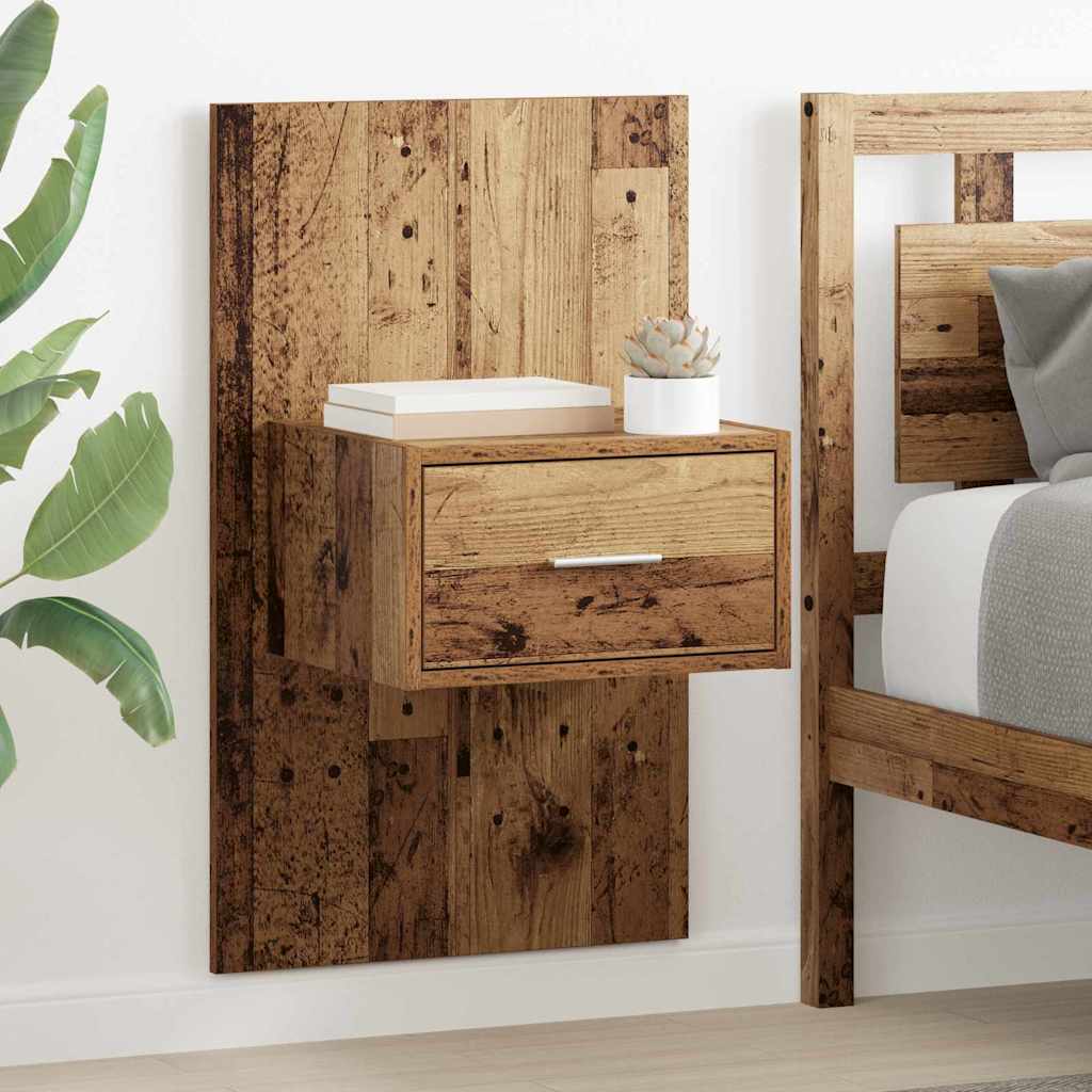 Bedside Cabinet 2 pcs Old Wood 50 x 32.5 x 80cm Engineered Wood