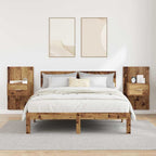 Bedside Cabinet 2 pcs Old Wood 50 x 32.5 x 80cm Engineered Wood