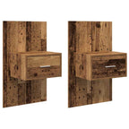 Bedside Cabinet 2 pcs Old Wood 50 x 32.5 x 80cm Engineered Wood