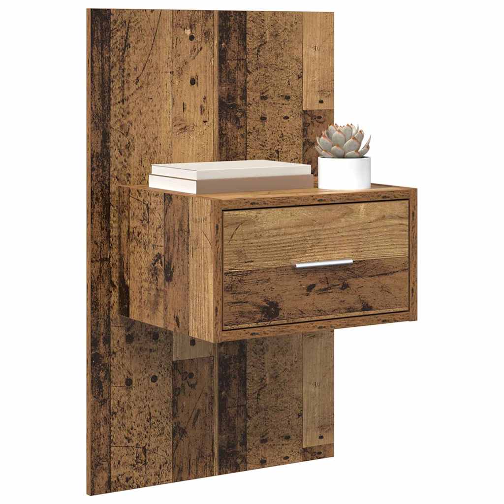Bedside Cabinet 2 pcs Old Wood 50 x 32.5 x 80cm Engineered Wood
